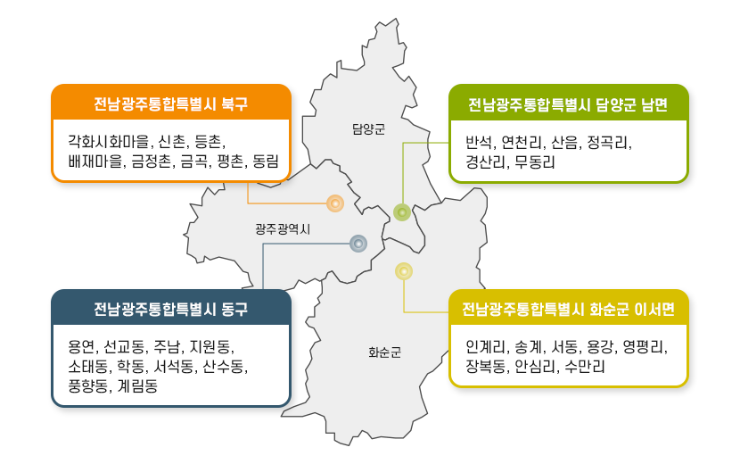 무돌길 행정구역